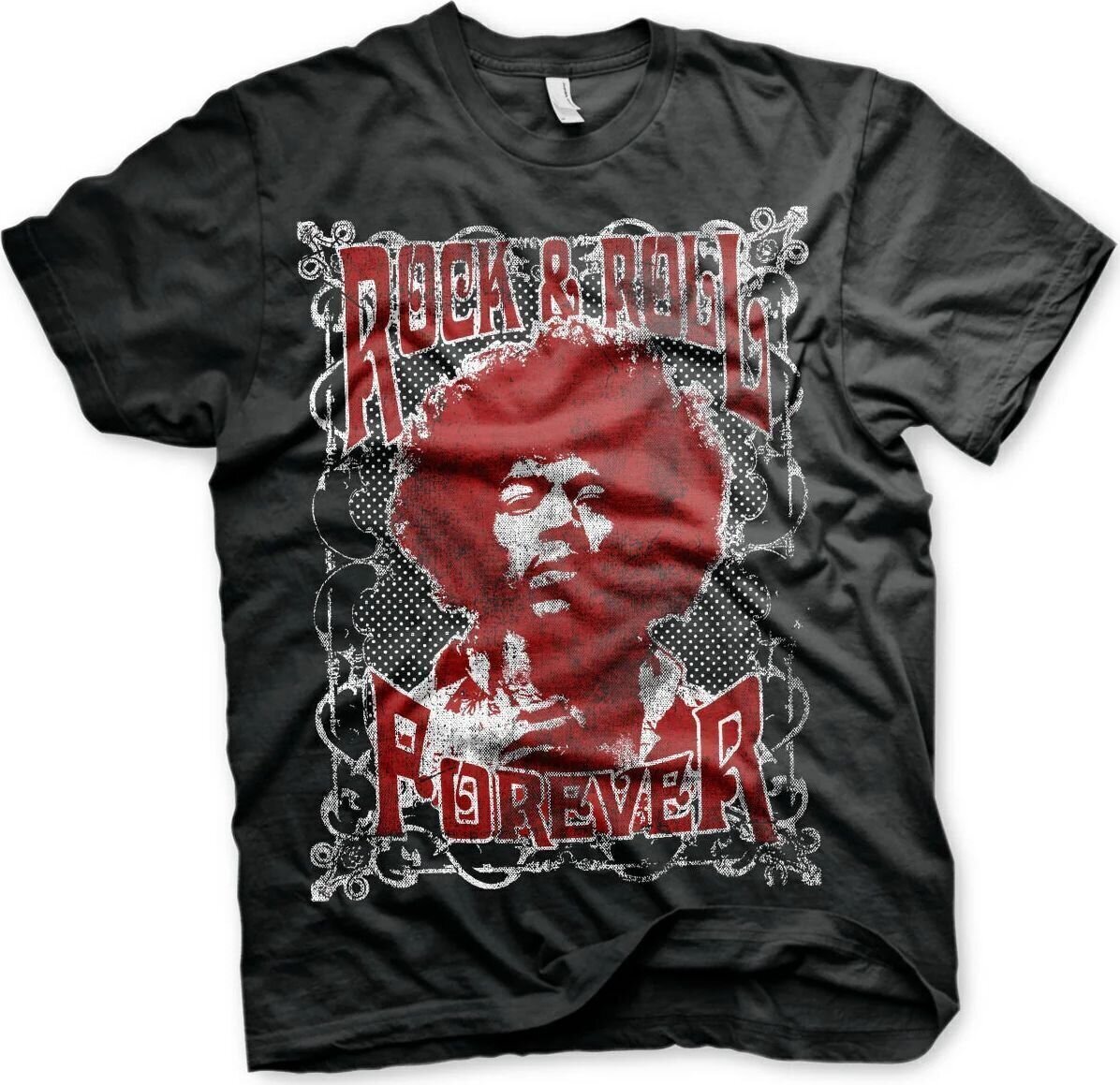 Jimi Hendrix Tričko Rock 'n Roll Forever Unisex Black M