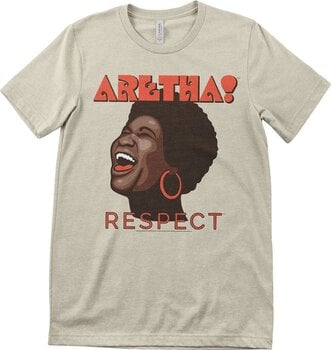 Tričko Aretha Franklin Tričko Respect Unisex Khaki 2XL - 1