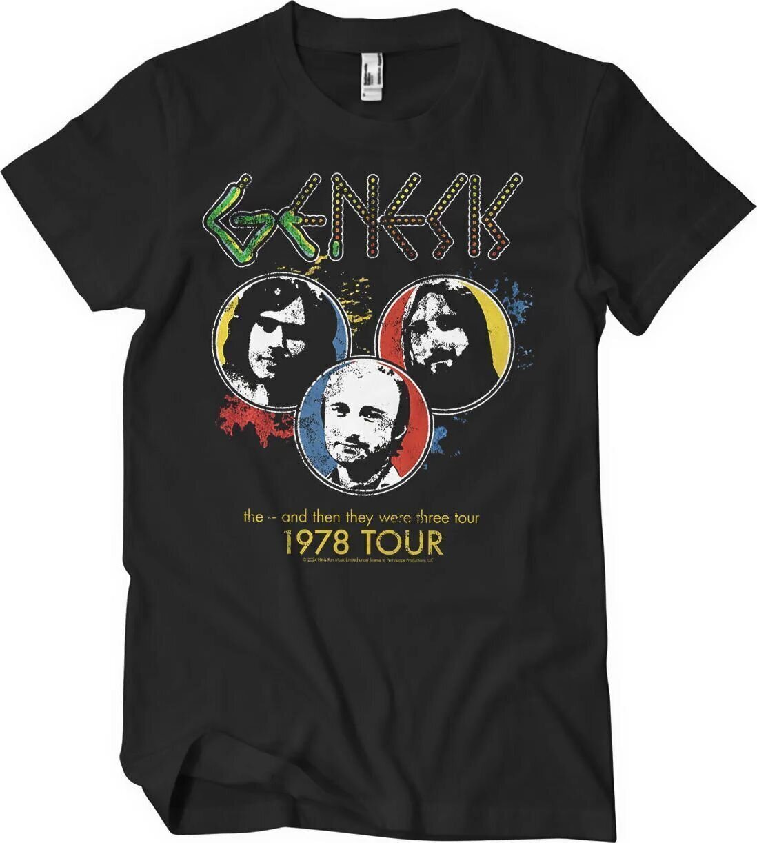 T-Shirt Genesis 1978 Tour Vintage Black XL T-Shirt