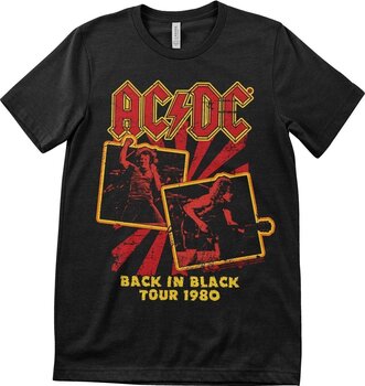 Tricou AC/DC Back In Black Tour 1980 Black 2XL Tricou - 1