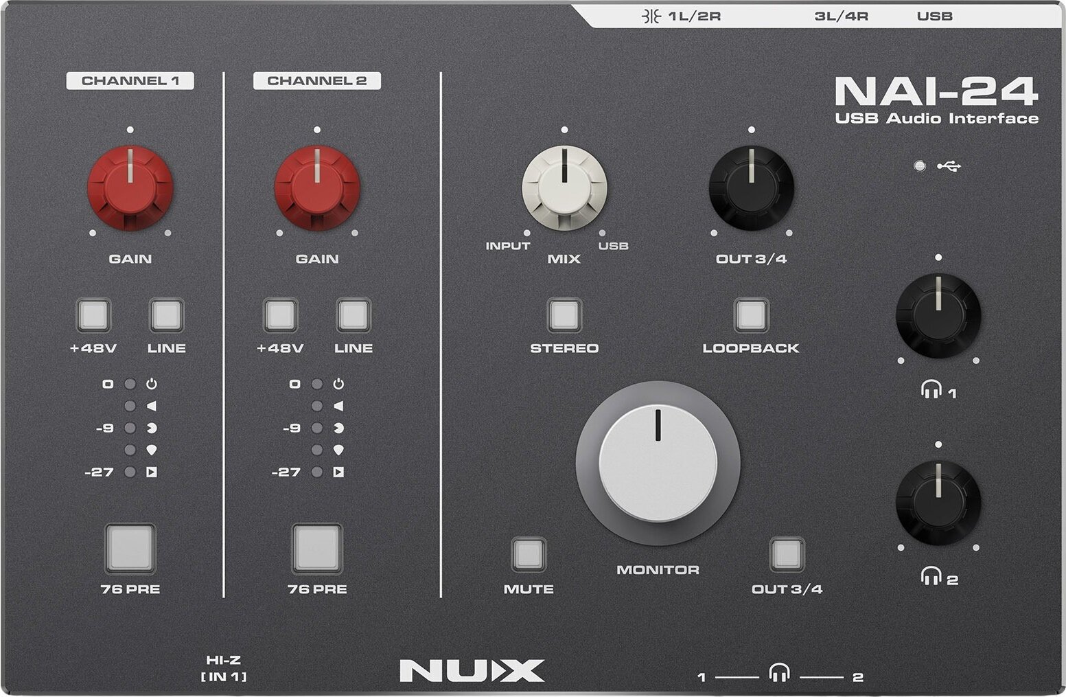 USB Audiointerface Nux NAI-24 USB Audiointerface