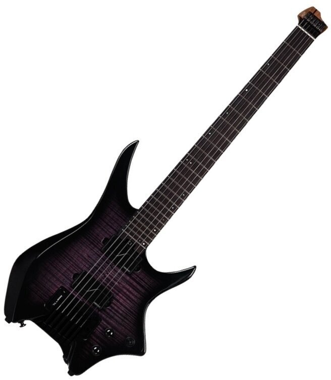 HILS Guitars HN7 NEXT Transparent Purple Burst Headless guitar