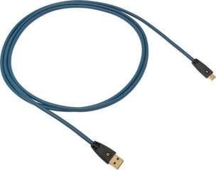 USB kabel Oehlbach Flex Charge AC Modrá/Rovný - Rovný