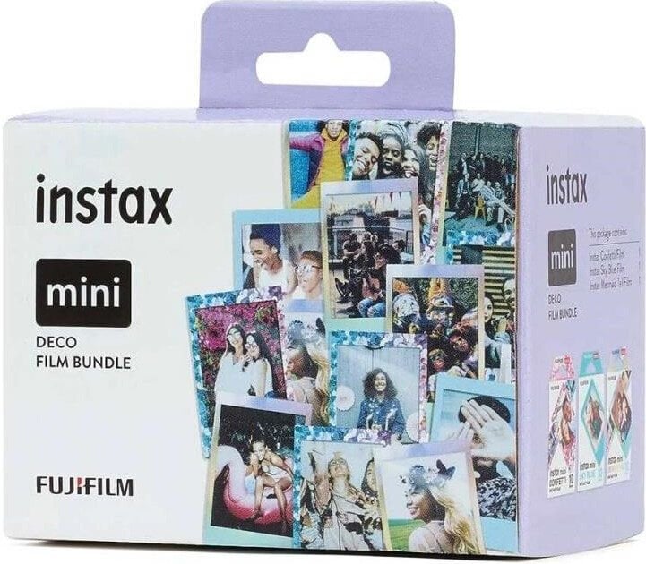 Papier photo Fujifilm Instax Mini Deco Film Bundle Deco Bundle 30 pièces papier photo