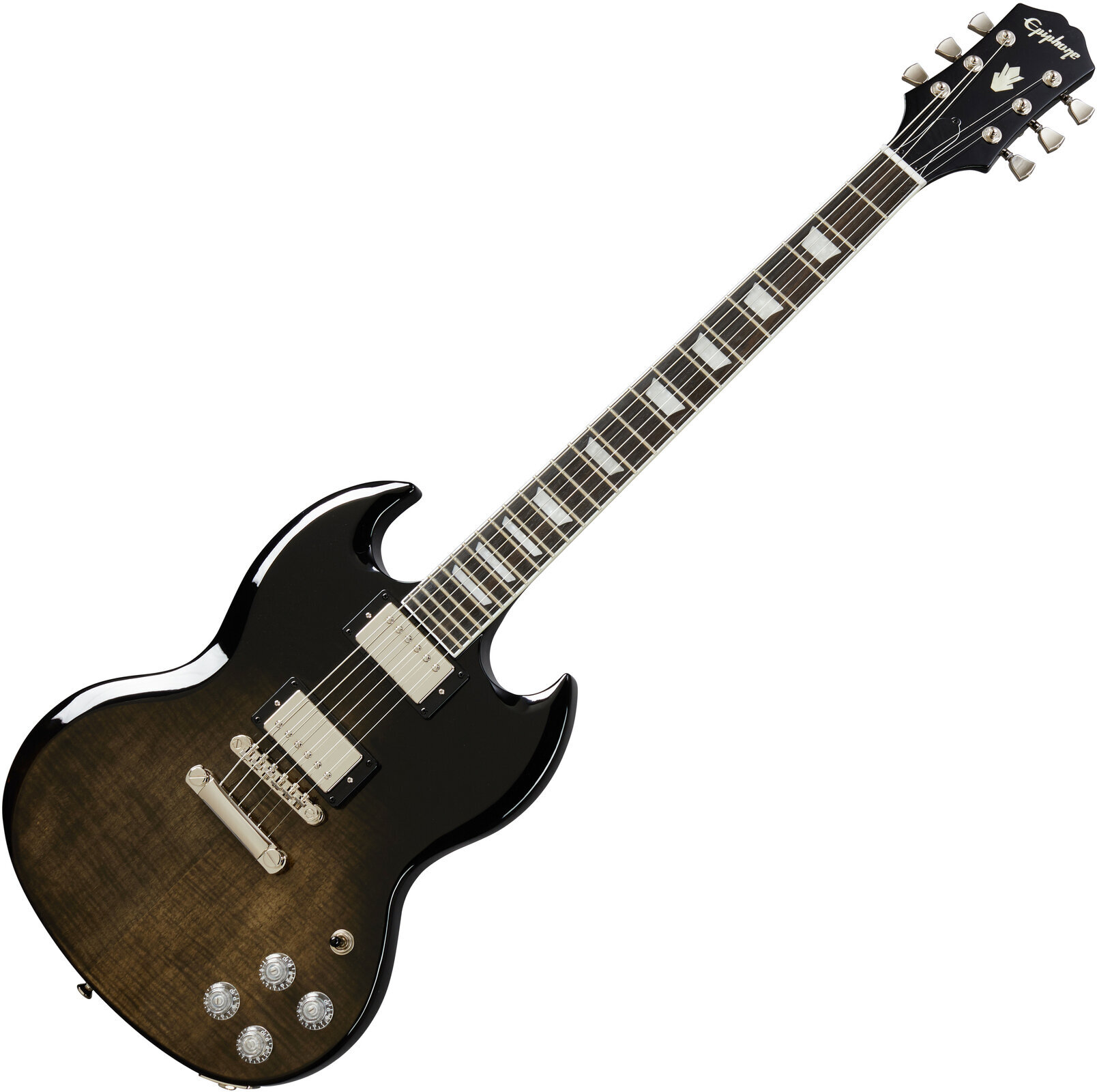 【11574】Epiphone SG Modern Figured black Epiphone SG Modern Figured Trans Black Fade Chitară electrică