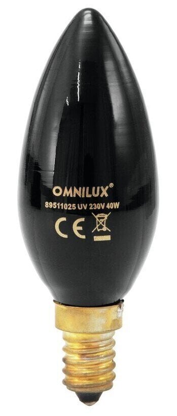 UV лампа Omnilux C35 230V/40W E-14 UV Candle Bulb UV лампа