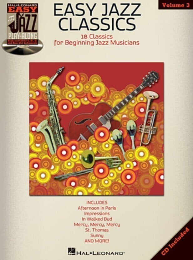 Note Hal Leonard Easy Jazz Play-Along Volume 3: Classics Note