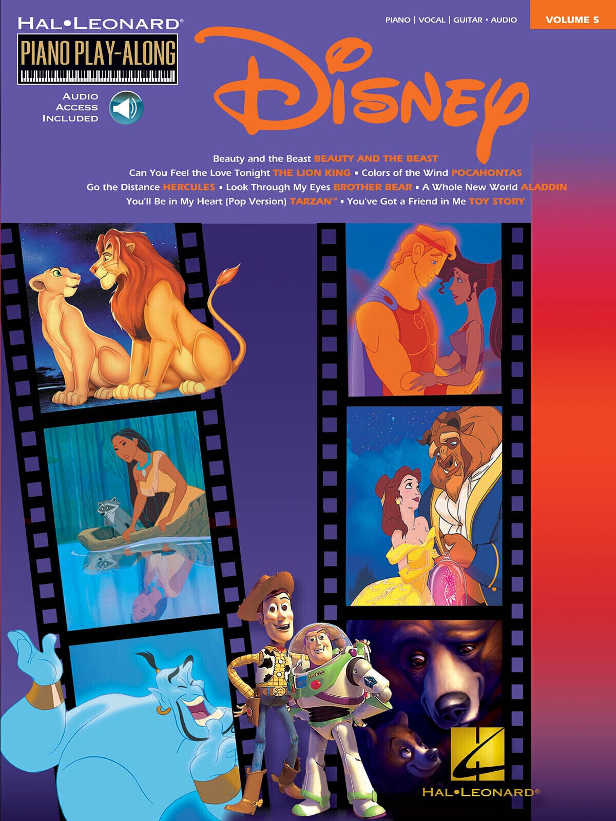 Noten Hal Leonard Piano Play-Along Volume 5: Disney Noten