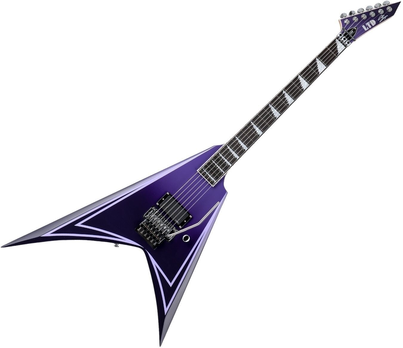 Guitare électrique ESP LTD Alexi Hexed Sawtooth Purple Fade with Pinstripes Guitare électrique