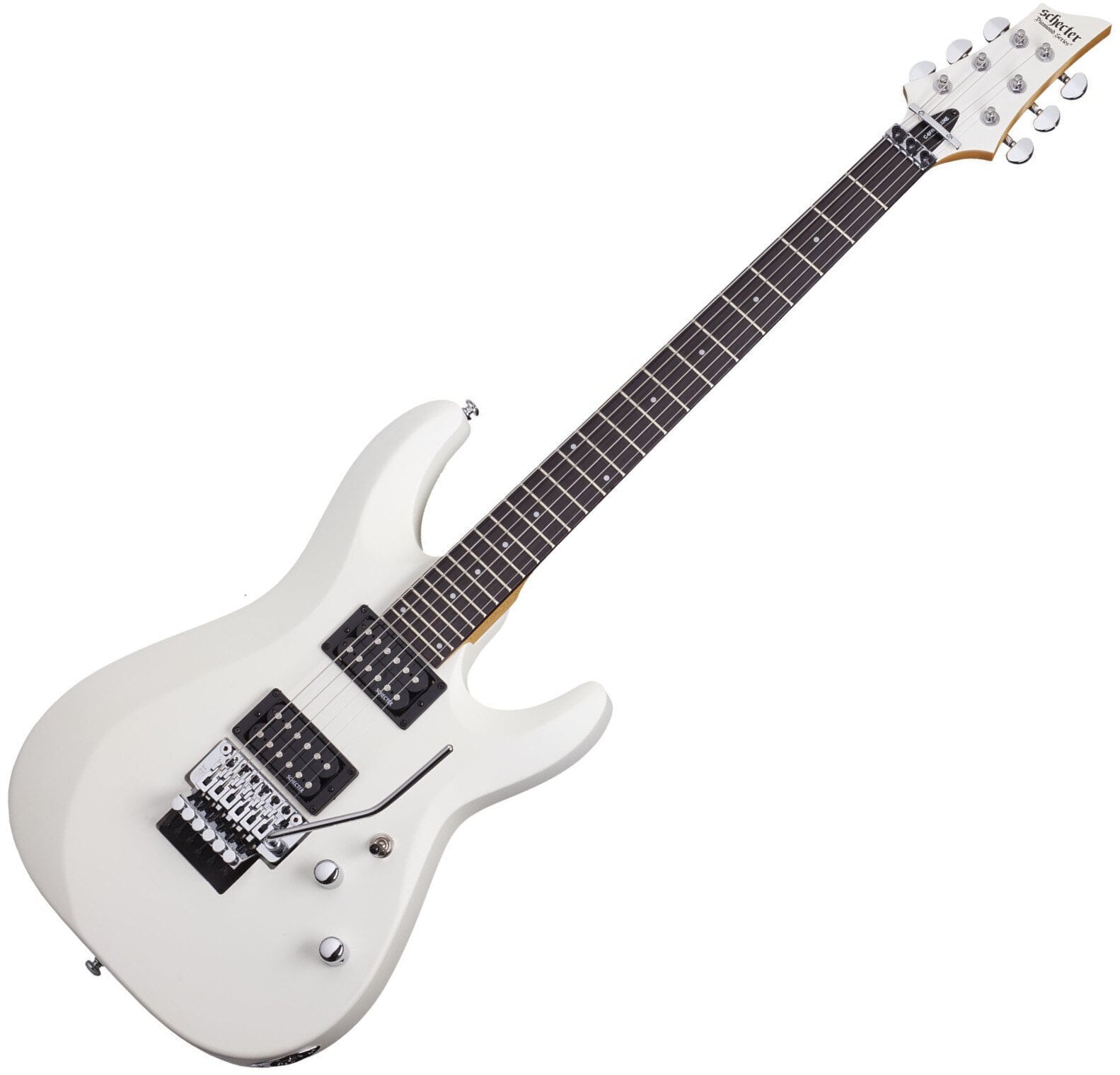 Elektrisk gitar Schecter C-6 FR Deluxe Satin White