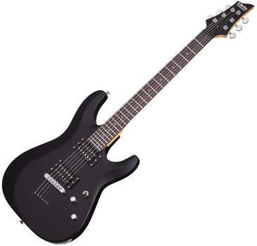 Electric guitar Schecter C-6 Deluxe Satin Black Electric guitar - 1