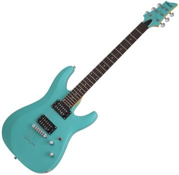 Electric guitar Schecter C-6 Deluxe Satin Aqua Electric guitar - 1