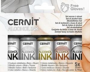 Ink Cernit CEASS006C Set of Alcohol Ink Metallic Colors 5 x 20 ml 5 pcs
