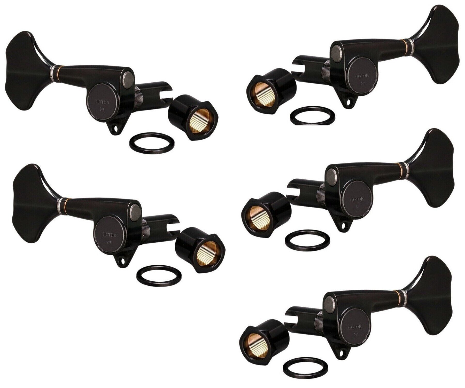 Тунинг част за бас китара Gotoh GB707-5 B 3L/2R Black Тунинг част за бас китара