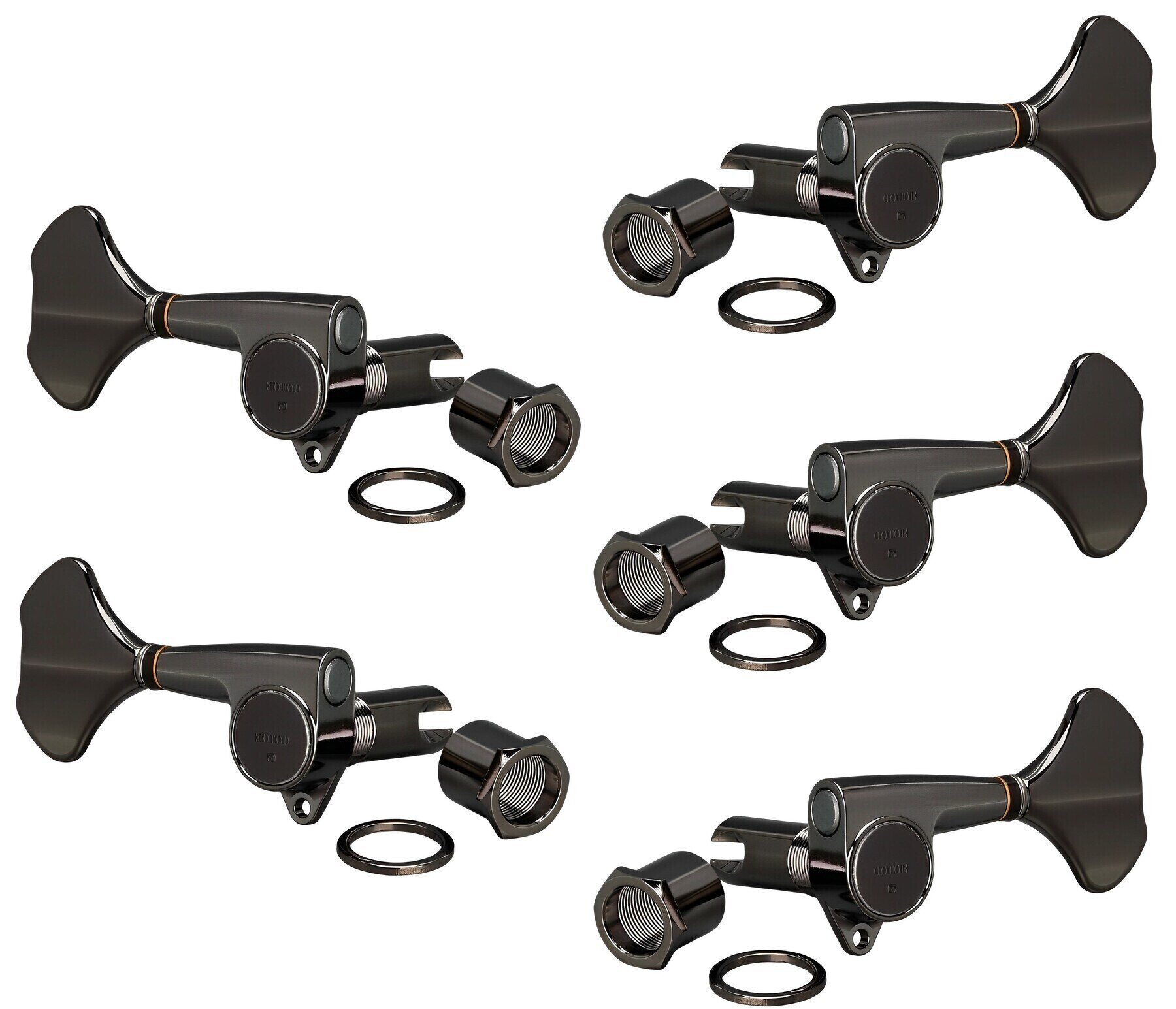 Gotoh GB707-5 CK 3L/2R Cosmo Black Tuning Machines for