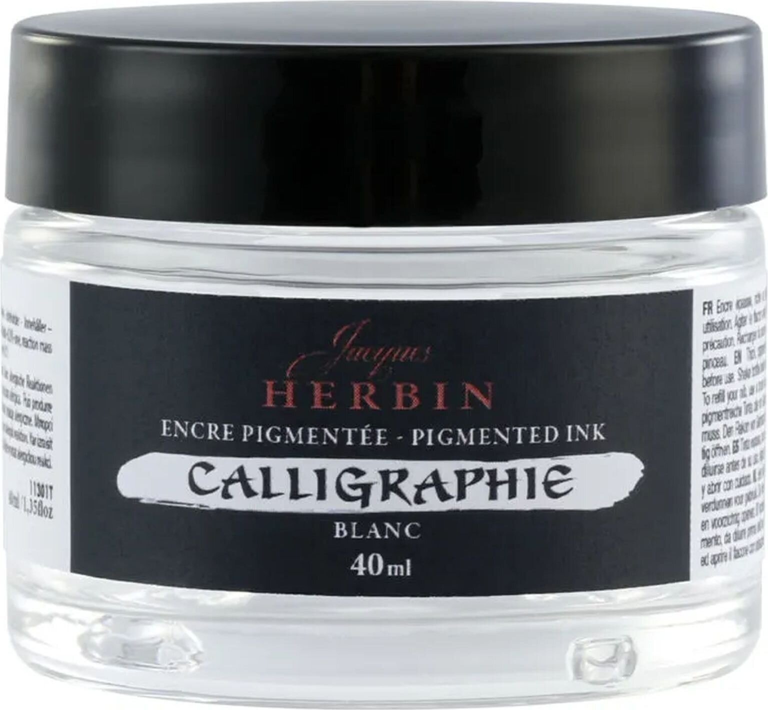 Tinta Jacques Herbin Calligraphy Calligraphy Ink White 40 ml 1 un.
