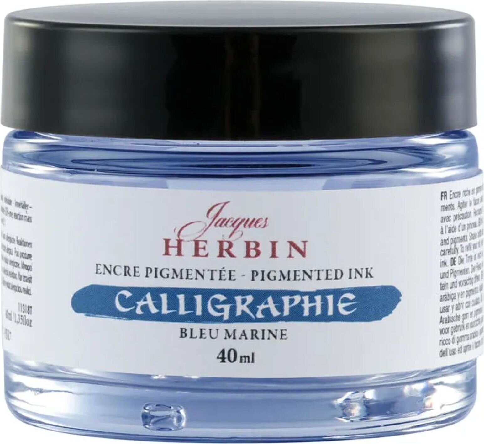 Tinta Jacques Herbin Calligraphy Kaligrafska tinta Navy Blue 40 ml 1 kom