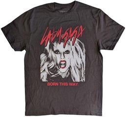 T-Shirt Lady Gaga T-Shirt Born This Way Photo Charcoal Grey M