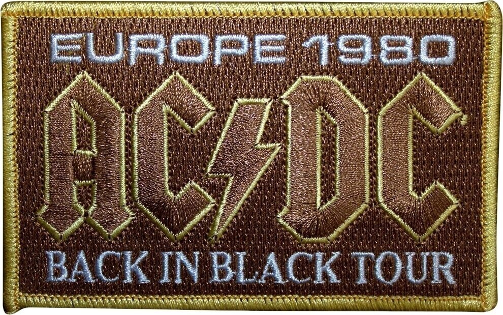 AC/DC Europe 1980 Back In Black Tour Plasture de călcat - Muziker