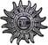 Parche / Insignia Alice In Chains Sun Logo B&W Parche termoadhesivo