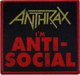 Кръпка / значка Anthrax Anti-Social Iron-On пластир