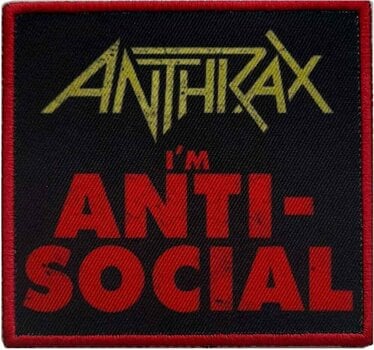 Кръпка / значка Anthrax Anti-Social Iron-On пластир - 1