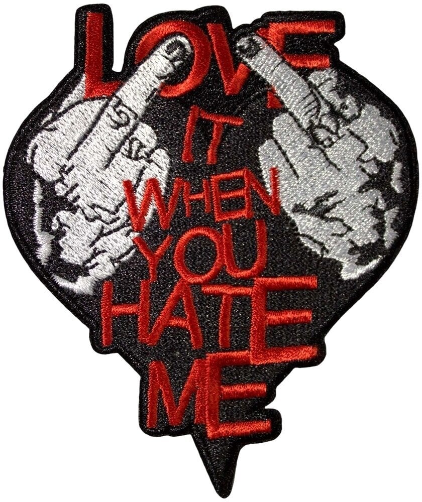 Obliž / Značka Avril Lavigne Love It When You Hate Me Iron-On Patch