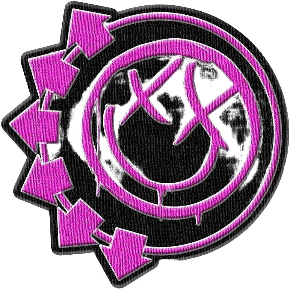 Toppa / Distintivo Blink-182 Pink Neon Six Arrows Smile Toppa termoadesiva