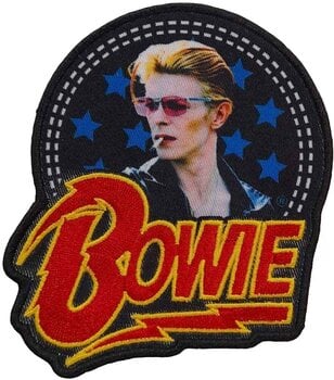 Petice / Insigna David Bowie Smoking Woven Logo Plasture de călcat - 1