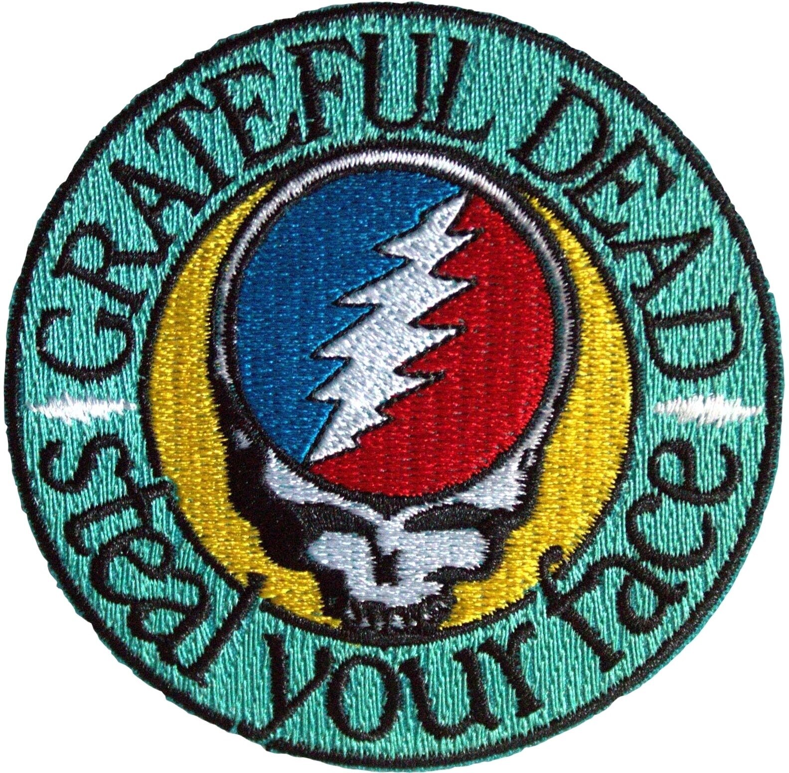 Nášivka / Odznak Grateful Dead Steal Your Face Text Emblem Nažehlovačka