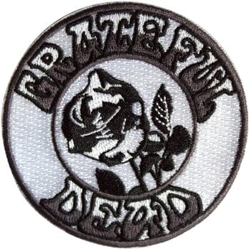 Aufnäher / Abzeichen Grateful Dead Black & White Rose Aufbügler - 1