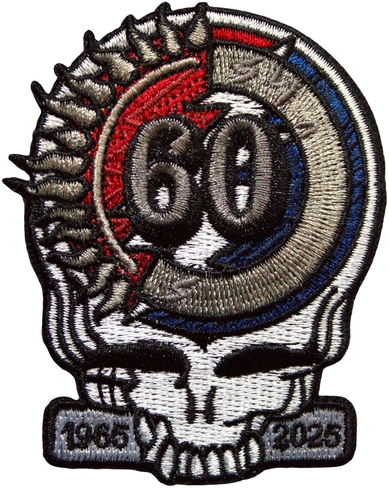 Закрпа / Значка Grateful Dead 60th Anniversary Skull Ирон-Он Патцх