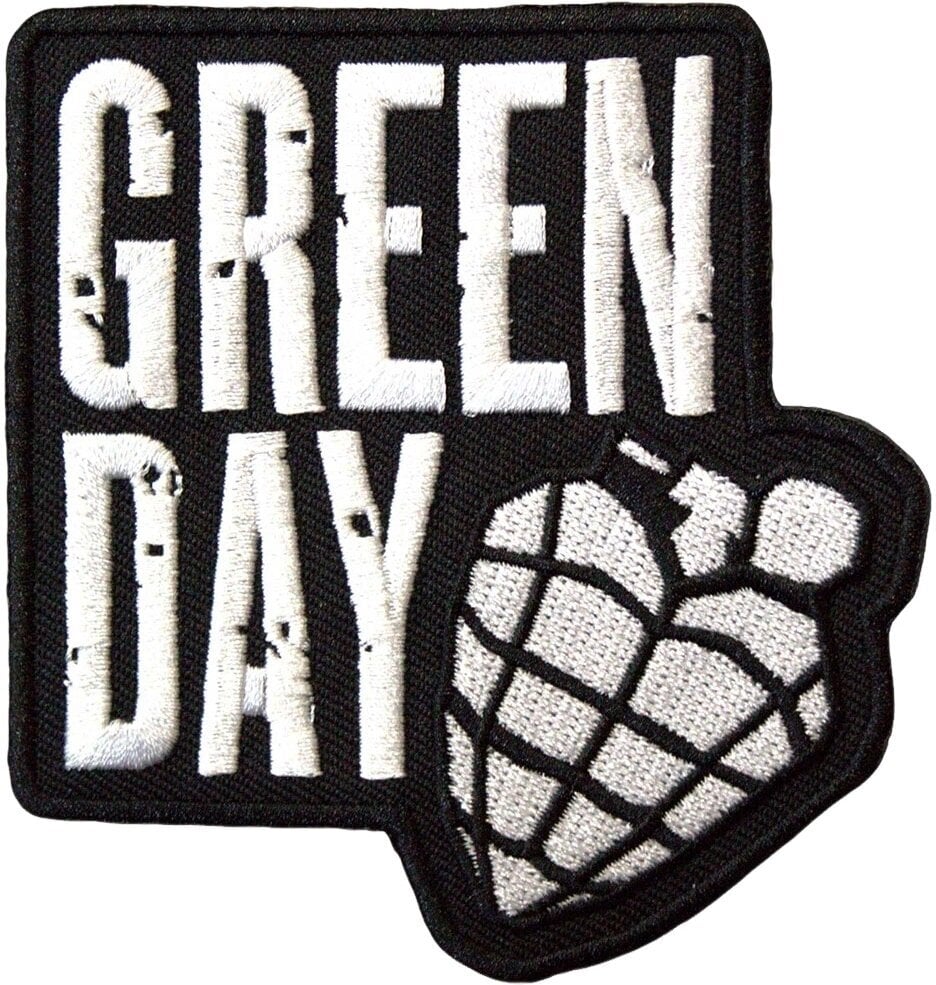 Patch / Badge Green Day Stacked Logo & Grenade Iron-On Patch