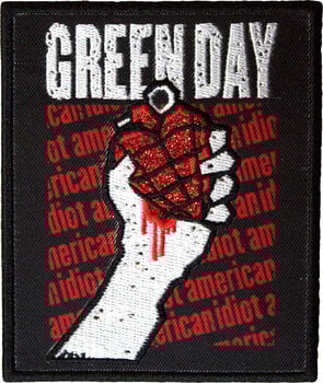 Patch / Badge Green Day American Idiot Text Repeat Iron-On Patch - 1