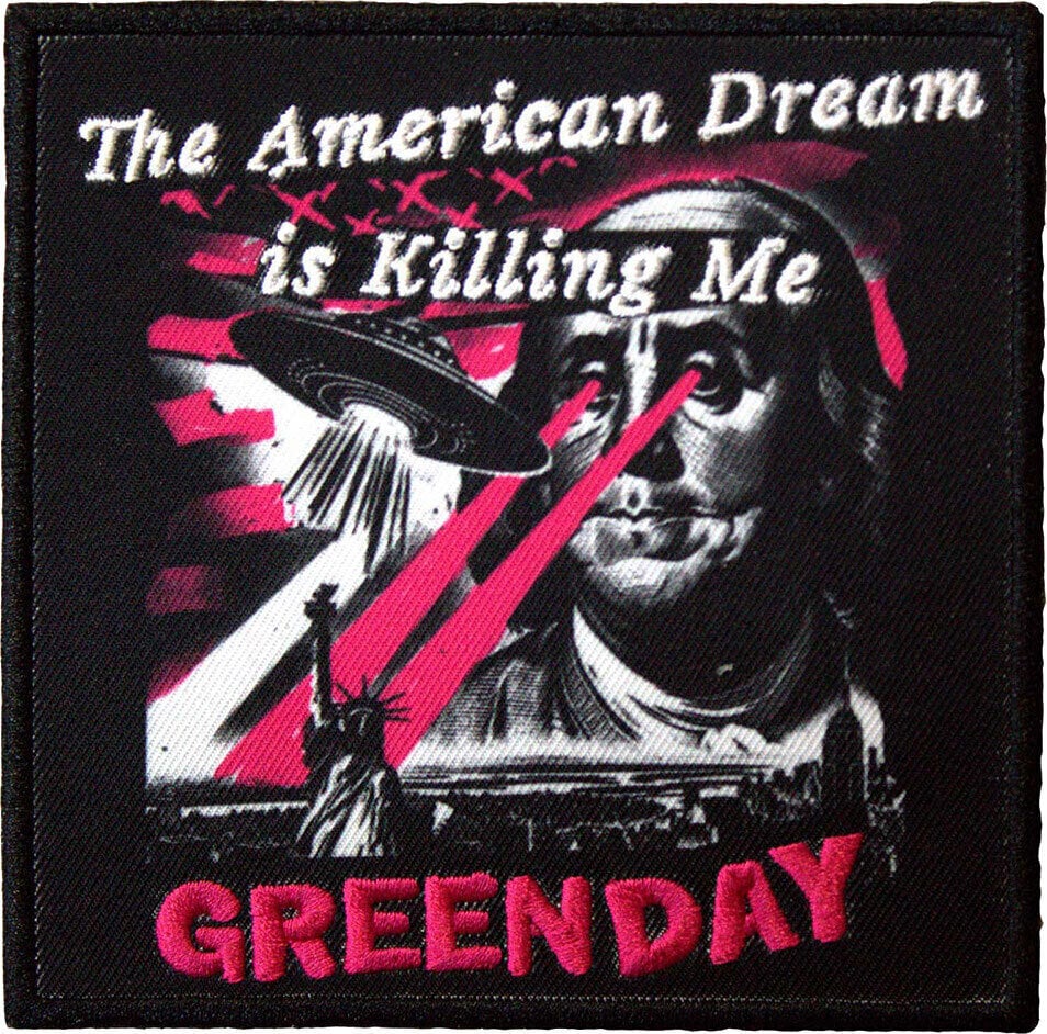 Nášivka / Odznak Green Day American Dream Nažehlovačka
