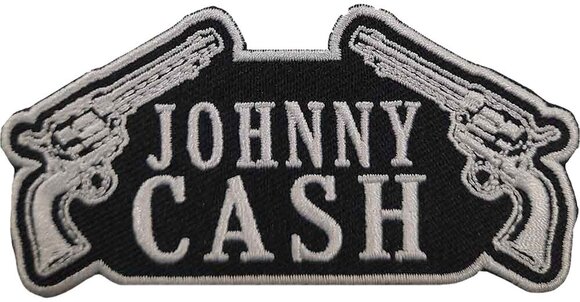 Кръпка / значка Johnny Cash Gun Iron-On пластир - 1