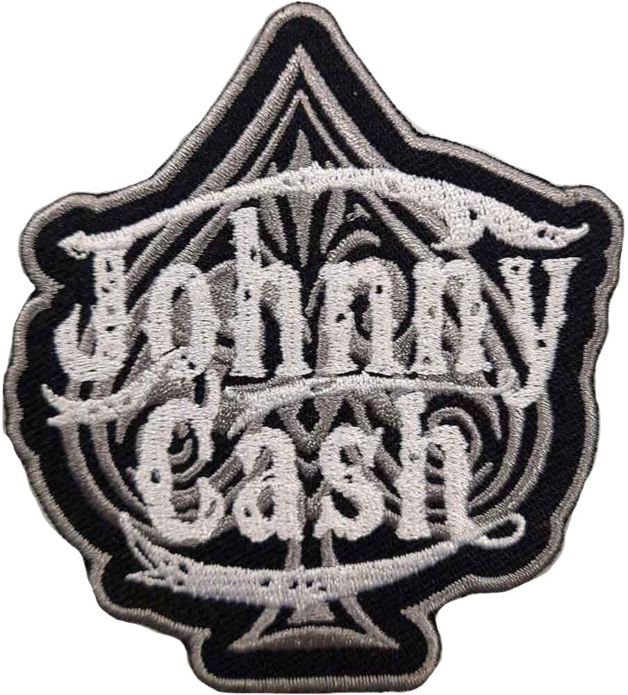 Кръпка / значка Johnny Cash Spade Iron-On пластир Black
