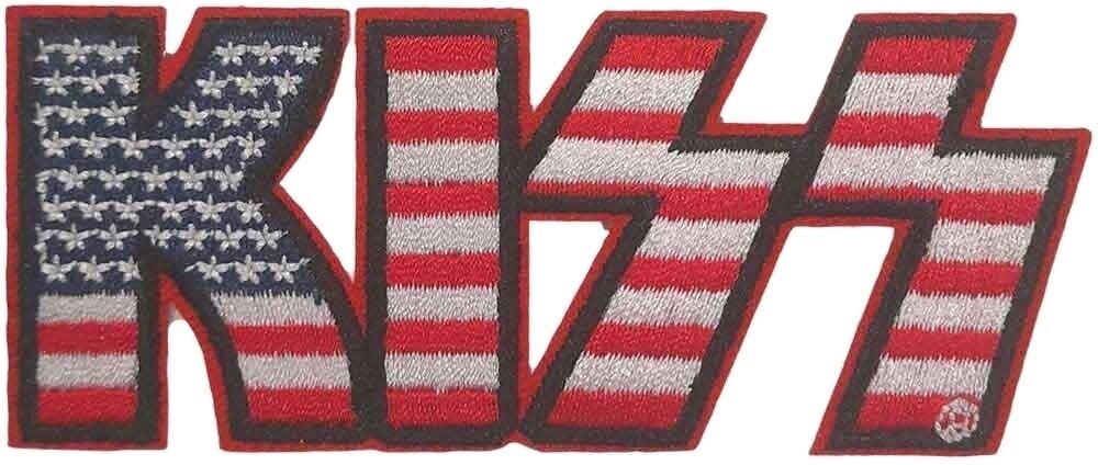 Nášivka / Odznak Kiss American Flag Logo Nažehlovačka