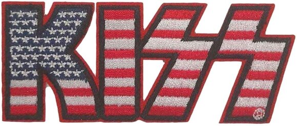 Nášivka / Odznak Kiss American Flag Logo Nažehlovačka - 1