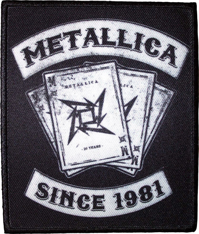 Закрпа / Значка Metallica 30th Anniversary Playing Card Ирон-Он Патцх