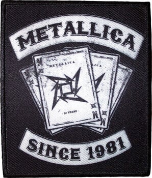 Закрпа / Значка Metallica 30th Anniversary Playing Card Ирон-Он Патцх - 1