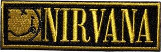 Кръпка / значка Nirvana Logo & Happy Face Bordered Small Iron-On пластир