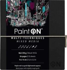 Skizzenbuch Clairefontaine Paint'On Skizzenbuch 32 14 x 14 cm 250 g Black