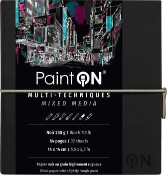 Blok za skiciranje Clairefontaine Paint'On Blok za crtanje 32 14 x 14 cm 250 g Black - 1