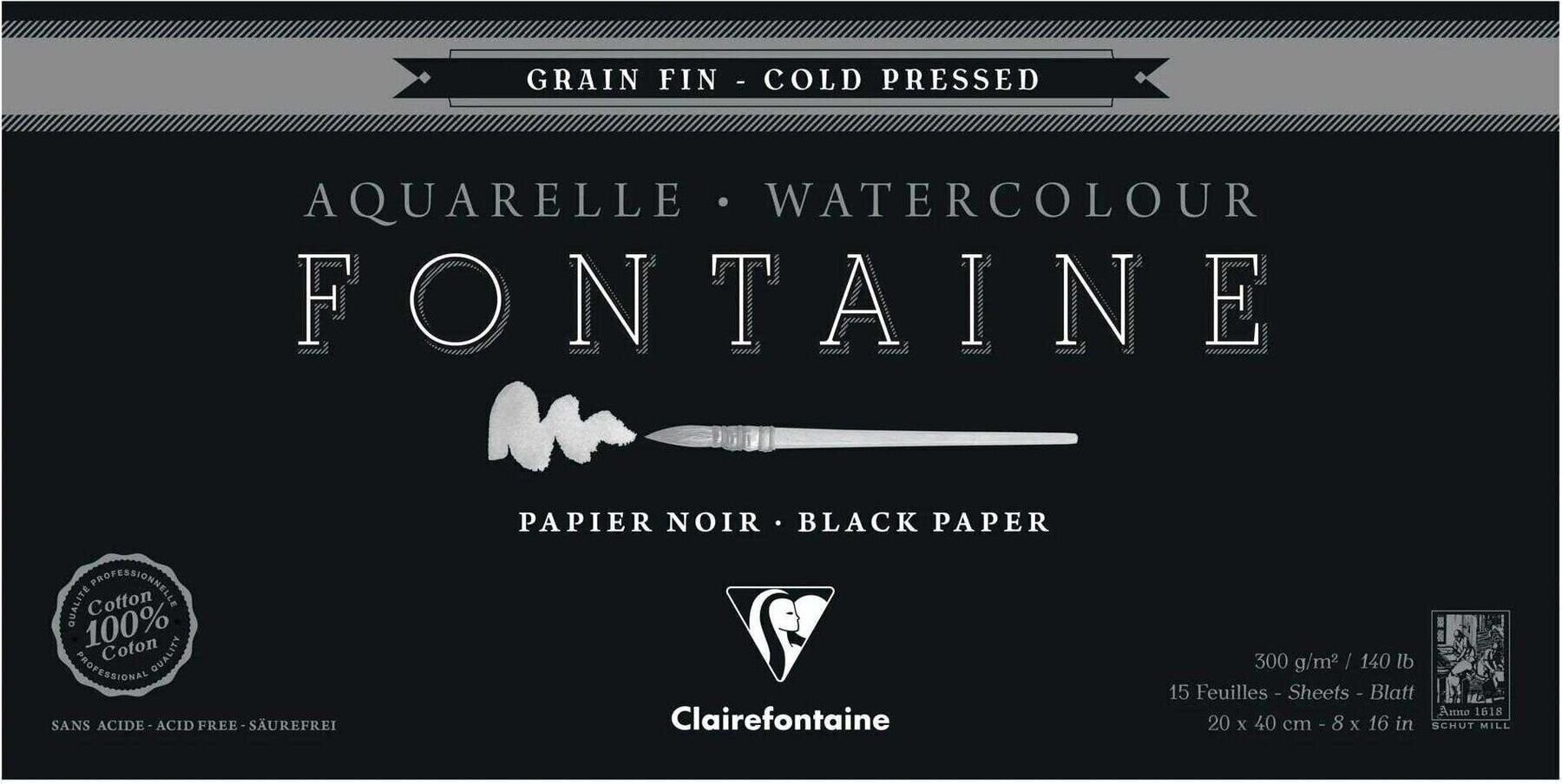 Skizzenbuch Clairefontaine 975304C Skizzenbuch 15 20 x 40 cm 300 g