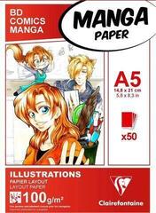 Skizzenbuch Clairefontaine Mangapaper Skizzenbuch 50 A5 100 g