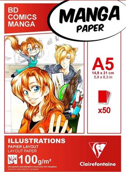 Skizzenbuch Clairefontaine Mangapaper Skizzenbuch 50 A5 100 g - 1