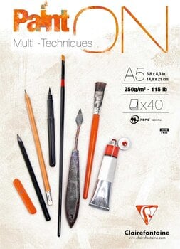 Skizzenbuch Clairefontaine Paint'On Skizzenbuch 40 A5 250 g - 1