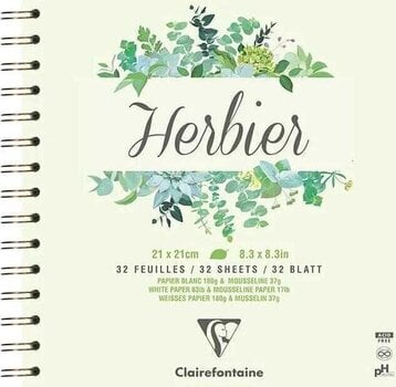 Blok za skiciranje Clairefontaine Herbarium Blok za crtanje 32 21 x 21 cm 180 g - 1