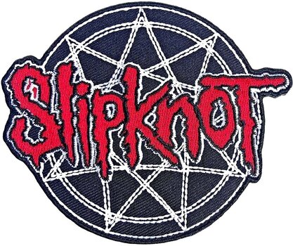 Nášivka / Odznak Slipknot Red Logo Over Nonogram Nažehlovačka - 1